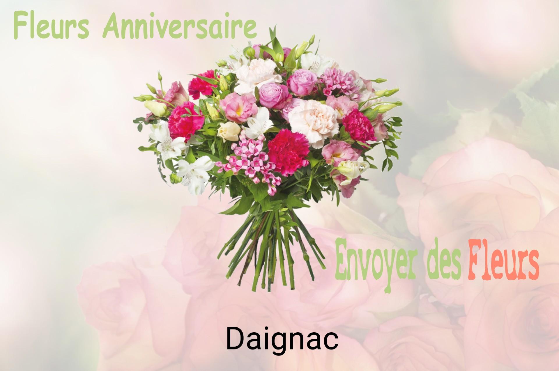 Bouquet de fleurs d’anniversaire livré à Daignac